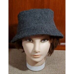 Old Navy M/L Unisex Wool Blend Gray Knit Cloche Bucket Hat